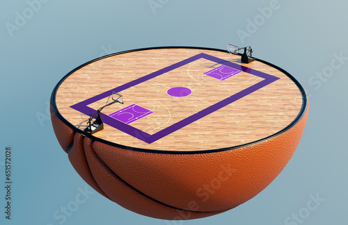 Basketball Half Ball Stadium Concept photo