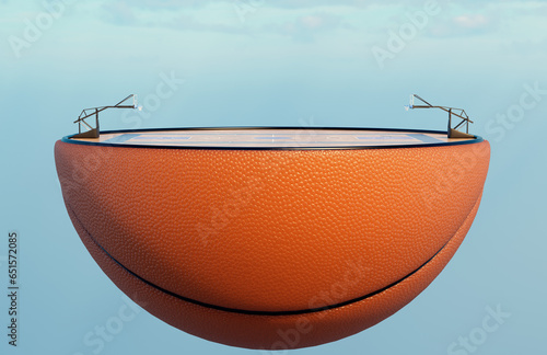 Basketball Half Ball Stadium Concept photo