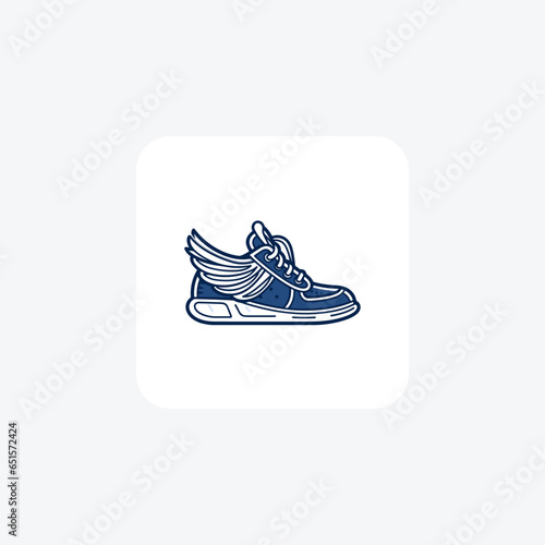 Tassel Boots wingtip Shoes and footwear Flat Color Icon set isolated on white background flat color vector illustration Pixel perfect