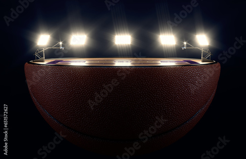 Basketball Half Ball Stadium Concept photo