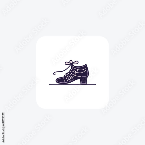 Ballerina Flats Women's Shoes and footwear Flat Color Icon set isolated on white background flat color vector illustration Pixel perfect