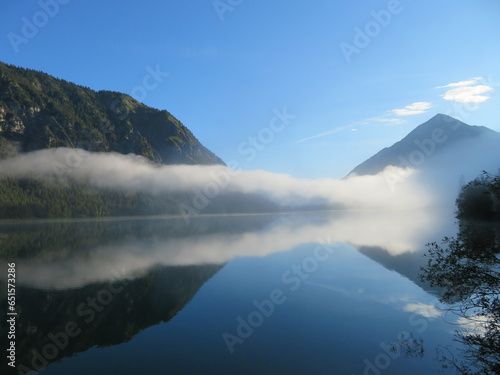 Nebel am Heiterwanger See in Österreich photo