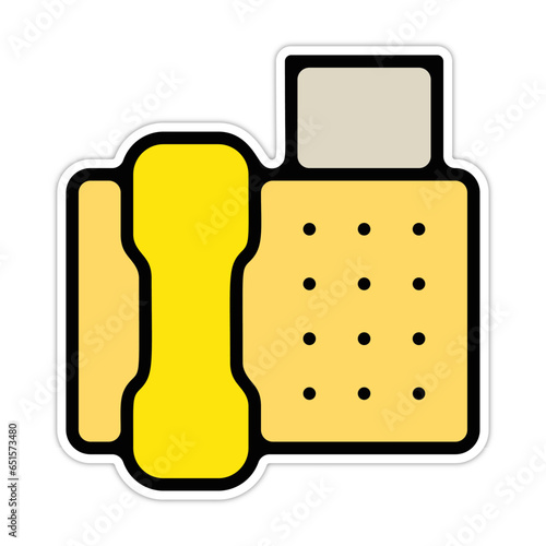 picto logo icones et symbole standard telephone accueil gras jaune relief