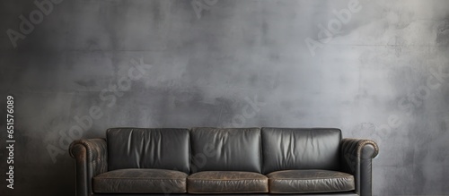 Leather texture background of a gray sofa