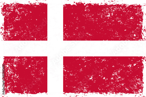 Denmark flag grunge distressed style