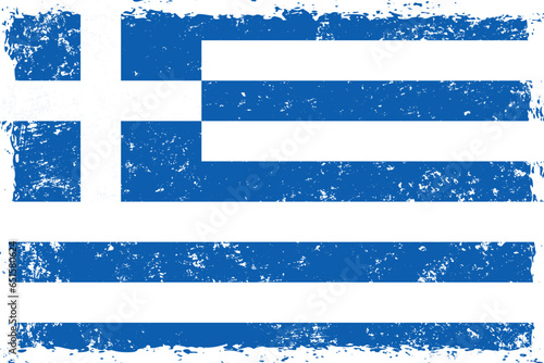 Greece flag grunge distressed style