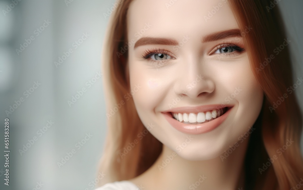 Beautiful wide smile of healthy woman, white teeth close up, dentist tooth whitening Beautiful wide smile of healthy woman, white teeth close up, dentist tooth whitening
