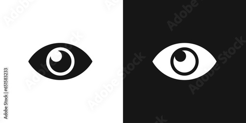 Open eye vector icon. Eye vision, look sign