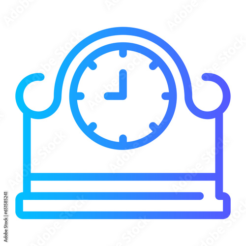 alarm clock gradient icon