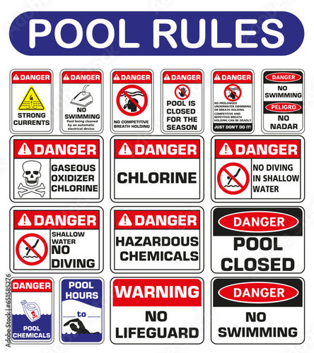 Swimming pool safety inspectors guide, rules of conduct and instructions.