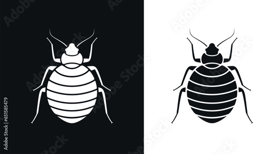 Bedbug logo. Isolated bedbug on white background photo