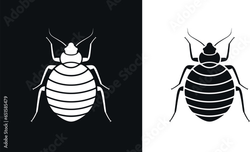 Bedbug logo. Isolated bedbug on white background