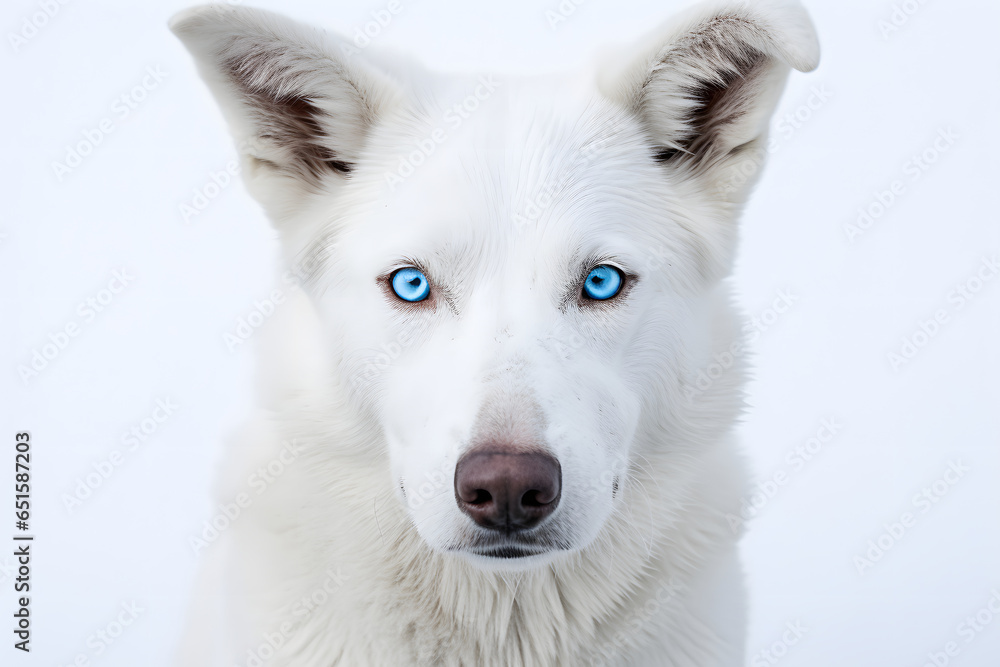 Obraz premium Hund mit blauen Augen
