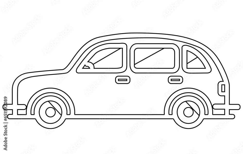 Taxi Car illustration vector. Yellow taxi Car Flat illustration.
