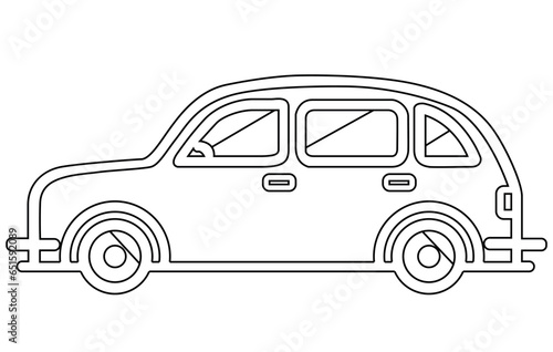 Taxi Car illustration vector. Yellow taxi Car Flat illustration. 