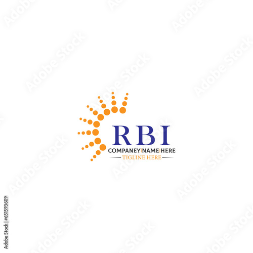 RBI letter logo design in 3 style. RBI polygon, circle, triangle, hexagon, flat and simple style with black and white color variation letter logo set in one artboard RBI logo, RBI.