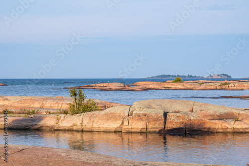 the glacially scoured rock islets of georgian bay ontario room for text photo