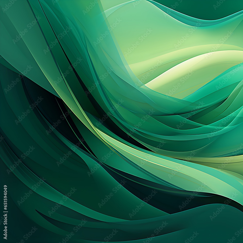 Fototapeta premium Abstract organic green lines as wallpaper background graphics designs