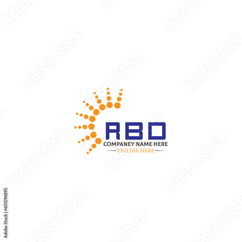 RBD letter logo design in 3 style. RBD polygon, circle, triangle, hexagon, flat and simple style with black and white color variation letter logo set in one artboard RBD logo, RBD.