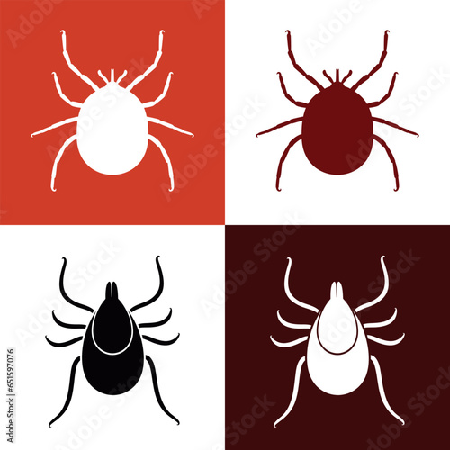Mite logo. Isolated mite on white background