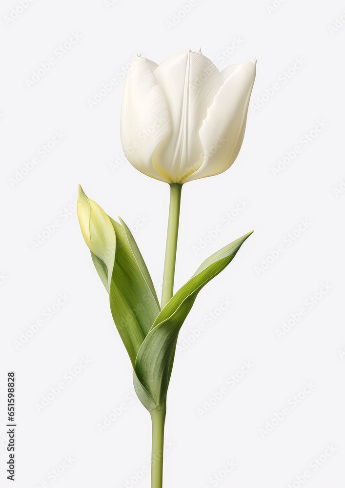 white tulip isolated on white white tulip isolated on white