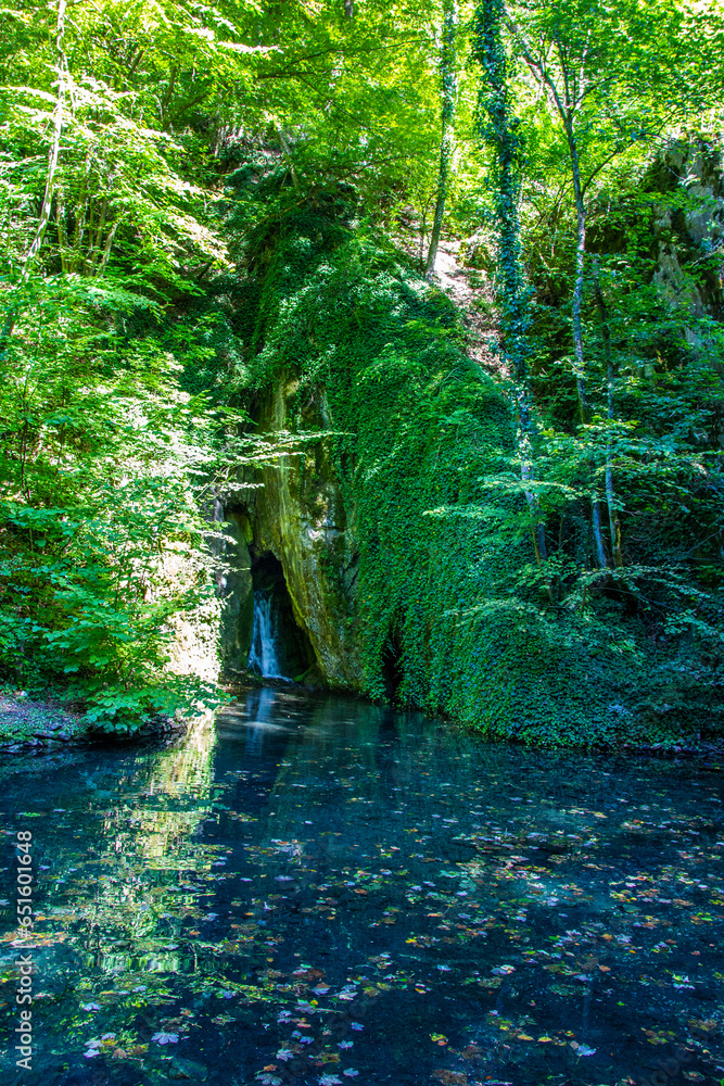 Artificial small waterfall in Hungary