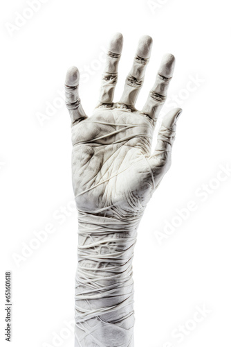spooky mummy hand. halloween style. 