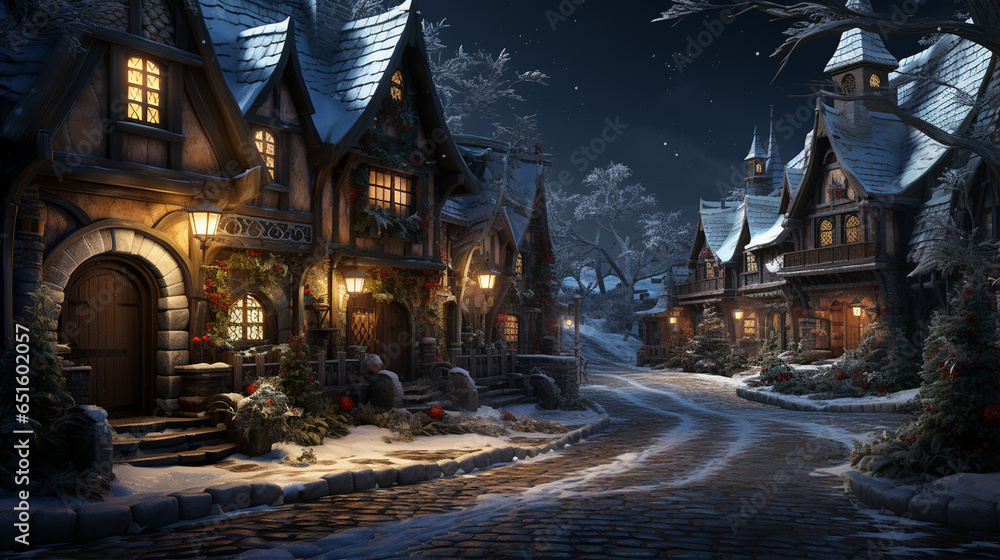 Obraz premium Christmas night wallpaper