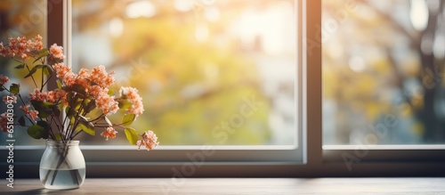 Home coziness concept seen through a blurred window background © AkuAku