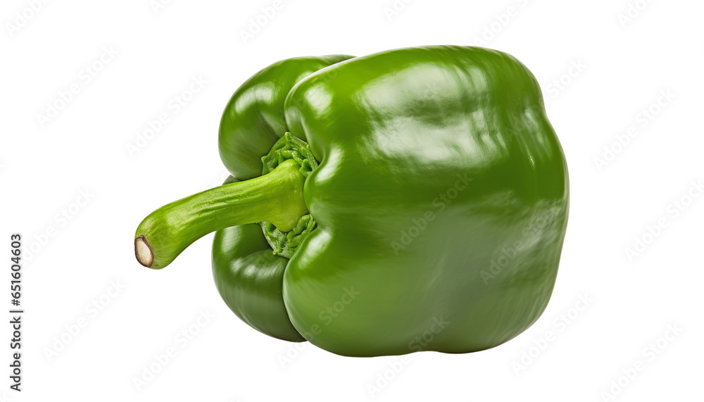 green bell pepper isolated on transparent background cutout green bell pepper isolated on transparent background cutout