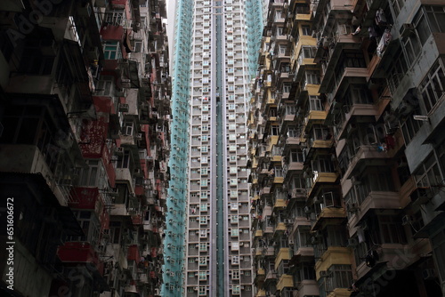 Scenery of "Monster Mansion" in Quarry Bay, Hong Kong