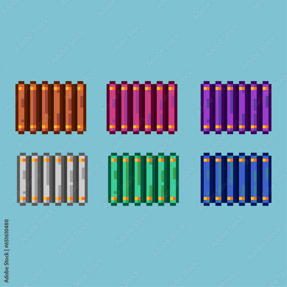 Pixel art sets of bridge with variation color item asset simple bits of bridge on pixelated style 8bits perfect for game asset or design asset element for your game design asset Pixel art sets of bridge with variation color item asset simple bits of bridge on pixelated style 8bits perfect for game asset or design asset element for your game design asset