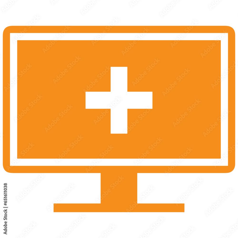 Fototapeta premium Computer technology icon symbol vector image. Illustration of the dekstop monitor display design image