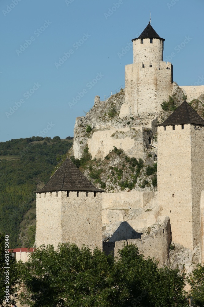 Fototapeta premium Landscape of the castle in Golubac in Serbia