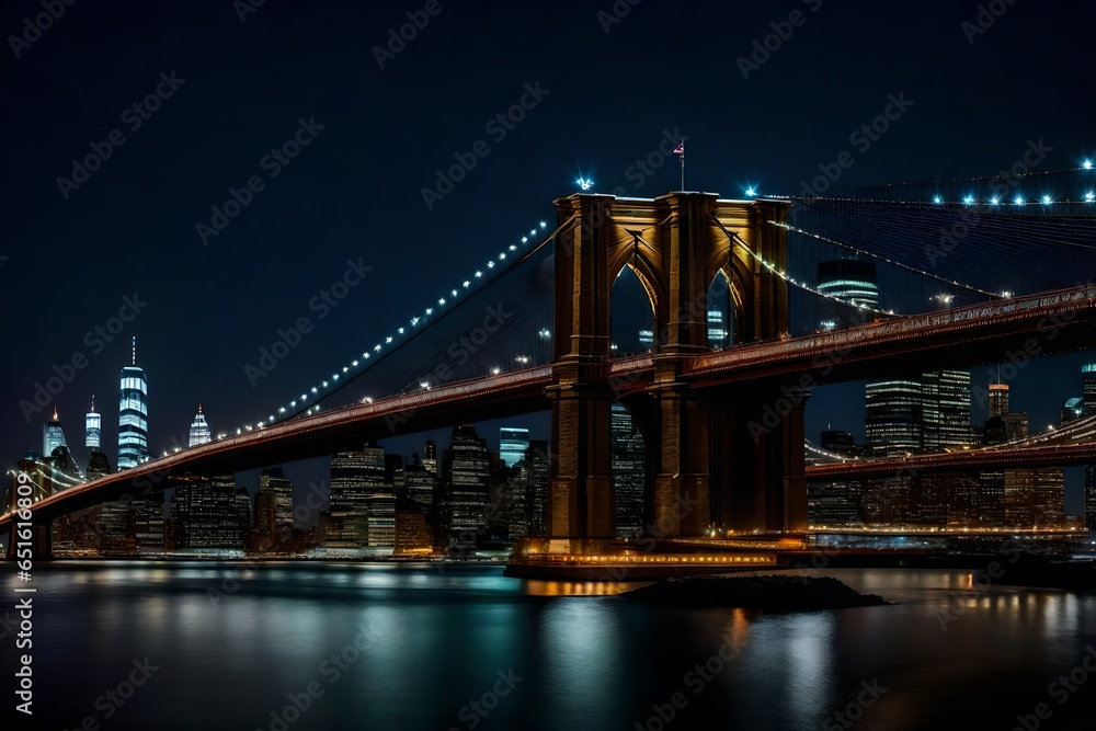 Fototapeta premium city bridge at night