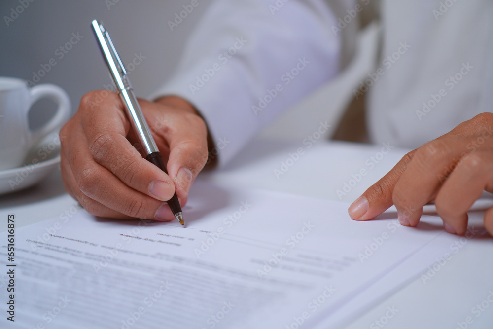 Man Signing Contract, Employment Agreement or Company Decision Concept
Man Signing Contract, Employment Agreement or Company Decision Concept