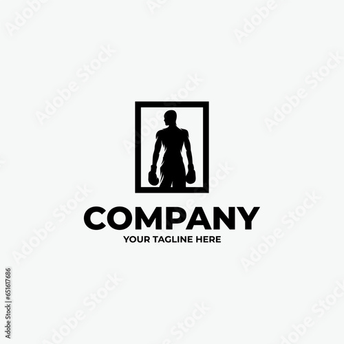 Boxing club logo design template