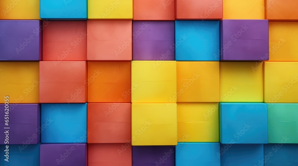 Background of colorful geometric squares