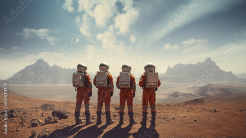 A group of 4 astronauts arrived to explore an alien planet