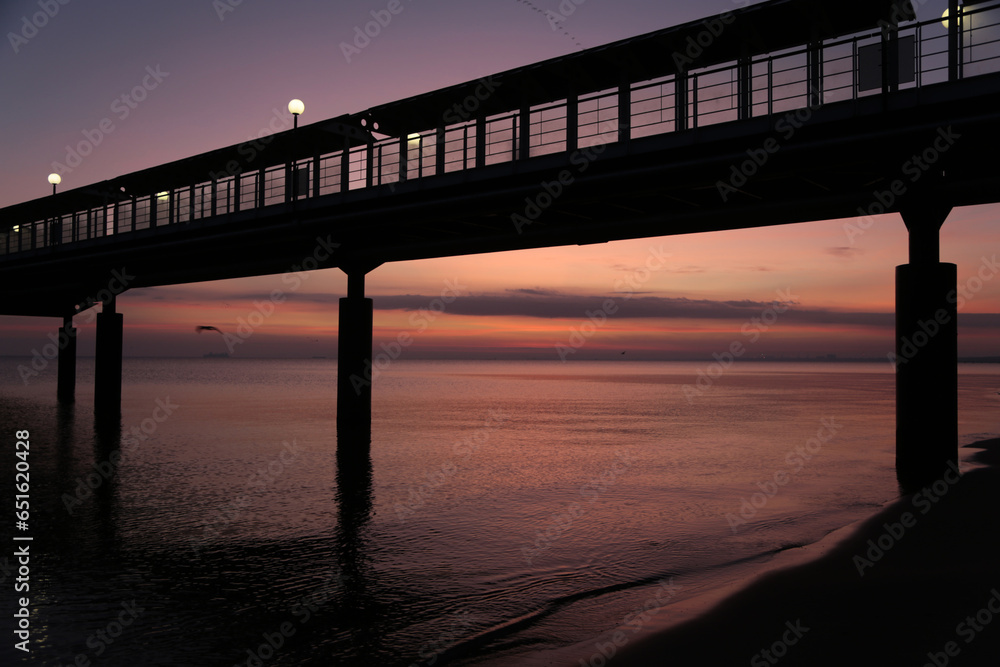 Heringsdorf auf der Insel Usedom bei Sonnenaufgang