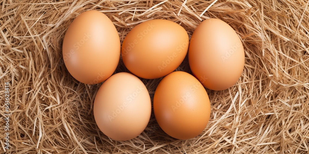 AI Generated. AI Generative. Eco organic chicken hen eggs template background mock up. Organic food store market promotion