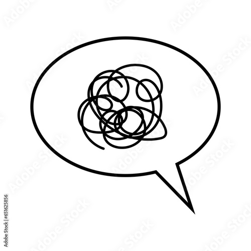 Confusion and worry speech balloon sign. Vector.