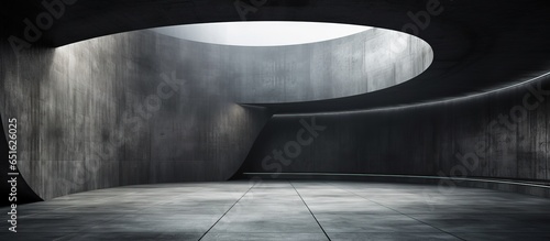 Abstract smooth and empty architectural background with illustration and rendering