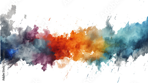 Watercolor colorful brash grunge watersplash. Cyan watercolour water brash splash texture.