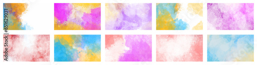 soft watercolor Bundle set of vector colorful watercolor backgrounds and watercolor style background collection. 