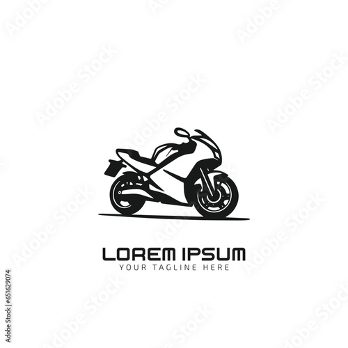 bike minimal logo silhouette vector icon template