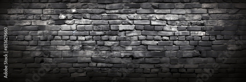 Textured Elegance: A Black Painted Brick Wall Offering a Striking Background or Wallpaper Option