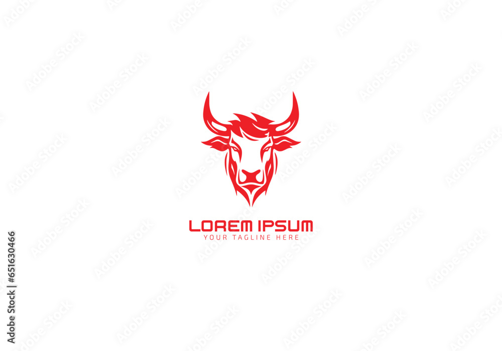Bull Head logo icon vector Bull Head logo icon vector