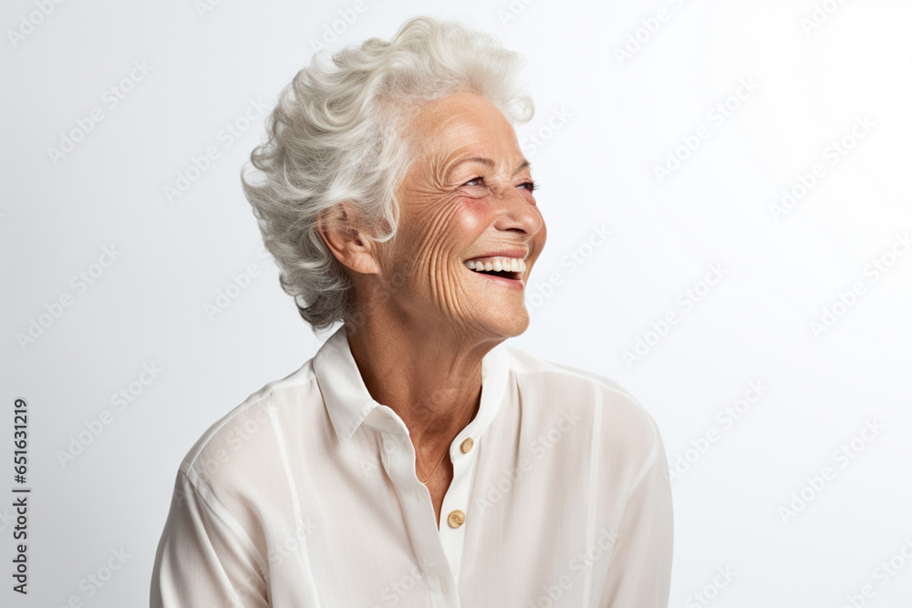 elderly woman smile happily on bokeh style background elderly woman smile happily on bokeh style background