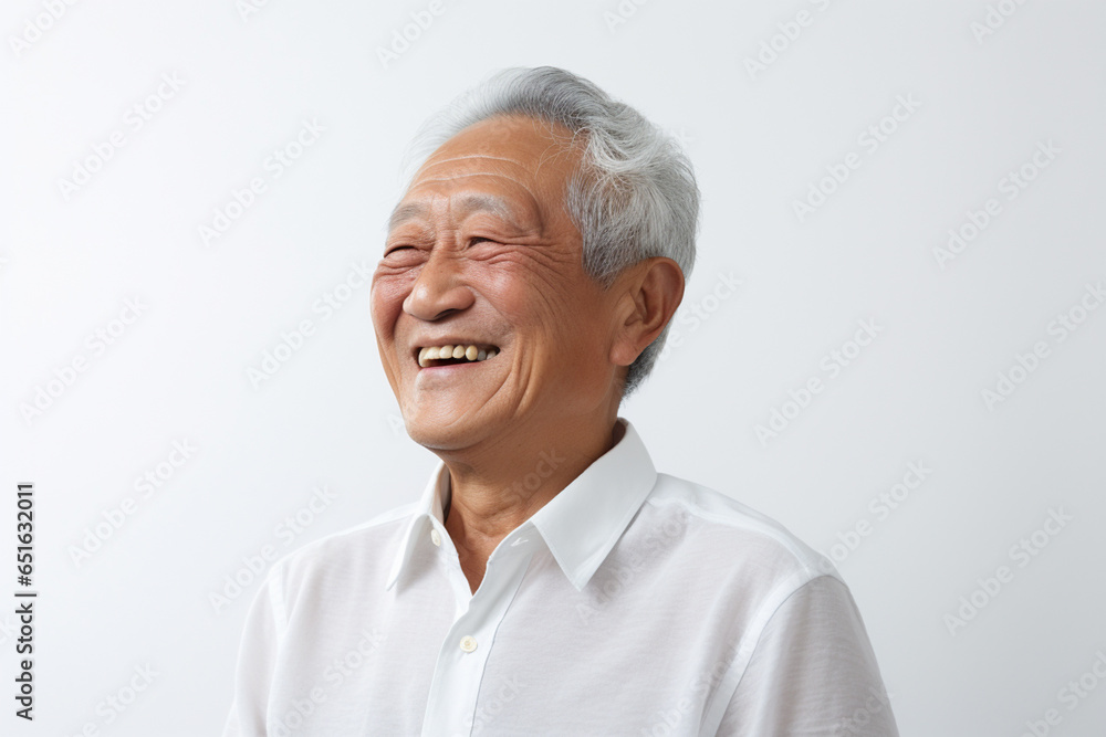 elderly man smile happily on bokeh style background elderly man smile happily on bokeh style background
